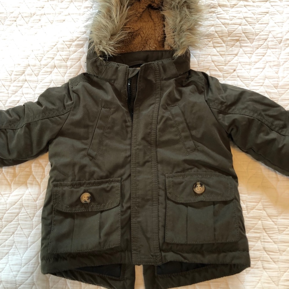 Green baby jacket